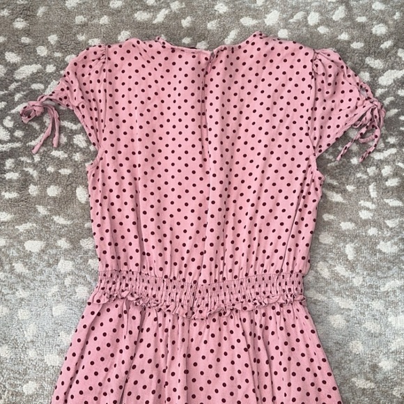 Gal Meets Glam‎ Corinne Pink Polka Dot Dress Size 4 Petite - Picture 9 of 13